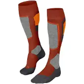 Falke SK4 Advanced Herren Ski Kniestrümpfe, 42-43, Rot, Wolle