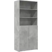 vidaXL Highboard Betongrau 80x42,5x185 cm Holzwerkstoff