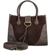 Hispanitas für Damen. BI265022 Braune Tote-Bag aus Wildleder (OSFA), Lässig