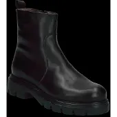Wonders für Damen. A-4305_5716_5792 Stiefeletten aus Leder Bones 05 Schwarz (38), Wohnung, 1 bis 3 cm, Keine, Lässig