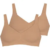 Nina von c. Soft-BH NINA VON C. "2er Pack Soft BH Secret Soft & Shape", Damen, Gr. 75, Cup A, braun (caramel), Obermaterial: 85% Polyamid PA. 15% Elasthan EL., BHs Soft-BH