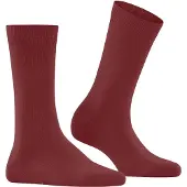 Falke Family Damen Socken, 39-42, Rot, Uni, Baumwolle