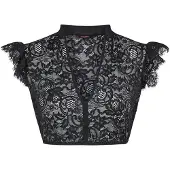 Nina von c. Dirndl-Bluse Flügelärmel in schwarz | Gr.: 38
