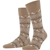 Falke Ski Slope SO Herren Socken, 43-46, Braun, Motiv,AnderesMuster, Baumwolle