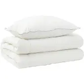 vidaXL Bettdecke und Kissen Set 2 stk. 135x200 cm 4 Jahreszeiten Wolle