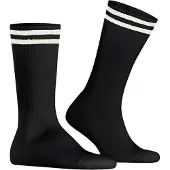Falke Dynamic Wool Unisex Socken, 37-38, Schwarz, Streifen, Schurwolle