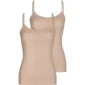 Nina von c. Unterhemd NINA VON C. "2er Pack Damen Spaghettitop Pure", Damen, Gr. 38, N-Gr, braun (latte macchiato), Obermaterial: 52% Viskose CV. 40% Modal CMD. 8% Elasthan EL., Unterhemden Unterhemd