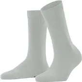 Falke Family Damen Socken, 35-38, Grau, Uni, Baumwolle