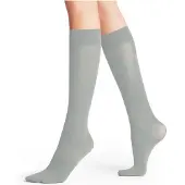 Falke Pure Matt 50 DEN Damen Kniestrümpfe, 39-42, Grau, Uni