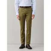 Hackett London für Herren. HM2100116 Olivgrüne Kensington-Chino-Hose (34/32), Lässig, Baumwolle