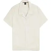 BOSS für Herren. 50535793 Beige Strandhemd (XL), Lässig, Viskose