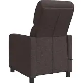 vidaXL Massage Relaxsessel Dunkelbraun Polyester