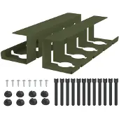 vidaXL Unter dem Schreibtisch Kabelmanagement Tray 2 Stk. Olivgrün