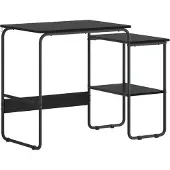 Syfax Schreibtisch mit Stauraum Schwarz Eichen-Optik 100 x 50 x 75 cm