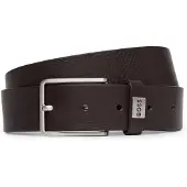BOSS Ledergürtel "Elio Sz35", Herren, Gr. 95, braun (schwarz braun 205), Leder, unifarben, Gürtel Ledergürtel, mit Markenlabel von