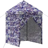 Syfax Pop-up Pavillon mit 4 Seitenwänden 2 x 2 m Blaue Camouflage