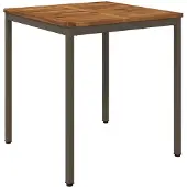 vidaXL Gartentisch Natur und Kaffee 70 x 68,5 x 75 cm