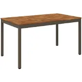 Syfax Gartentisch Natur und Kaffee 141 x 80,5 x 75 cm