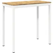 Syfax Gartenbar-Tisch Weiß 108,5 x 55 x 105 cm Massivholz Akazie