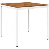 Syfax Gartenbar-Tisch Natürlich und Weiß 110 x 108,5 x 105 cm