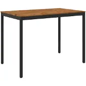 Syfax Gartenbar-Tisch Natürlich und Schwarz 147 x 88,5 x 105 cm