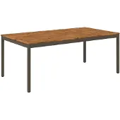 Syfax Gartentisch Natur und Kaffee 196 x 100,5 x 75 cm