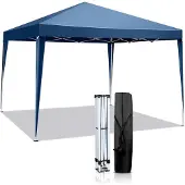 Alightup Faltpavillon 3x3m Wasserdicht Anti-UV Blau Stahlgestell Höhenverstellbar