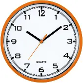 MPM -Quality Wanduhr Barag rund 200 mm Kunststoff Orange