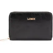L.credi Geldbörse Sohanni Zip Around Wallet Black schwarz