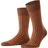 Falke Shadow Herren Socken, 41-42, Braun, Rippe, Baumwolle