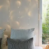 OEM Lichtgordijn 1x1 m, 40 warmweiße LEDs, Innenbeleuchtung
