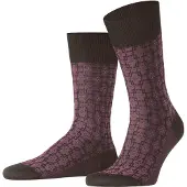 Falke Artwork Tie Herren Socken, 39-40, Braun, Ajour, Baumwolle