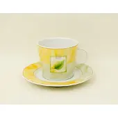 Lubiana Trapo 0495 Espressotasse mit Untertasse 100 ml Porzellan