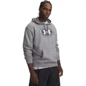 Under Armour Herren Kapuzenpullover Rival Fleece Branded Hoodie 6013456-025 M - Castlerock/White - M