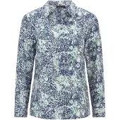 Goldner Kurzgröße: Hemdbluse mit Paisley-Druck in marine / gemustert | Gr.: 20