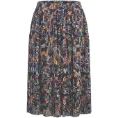 Goldner Maxirock "Kurzgröße Plisseerock mit Paisley-Druck", Damen, Gr. 23, marine, bunt, gemustert, Modern, lässig geschnitten, Röcke Maxirock, kominierstarker Print