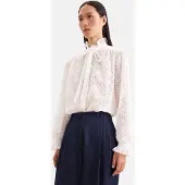 Seidensticker Klassische Bluse , Damen, Gr. S (36), weiß (ecru), 70% Baumwolle, 30% Polyester, unifarben, regular fit, Blusen Klassische Bluse, 1/1 Stehkragen Uni