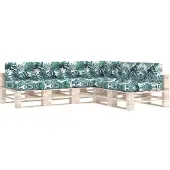 Syfax Palettensofa-Auflagen 7 Stk. Blattmuster