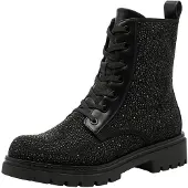 Marco Tozzi Damen-Stiefeletten 2-25232-45, schwarz mit Glitzer, Größe 40