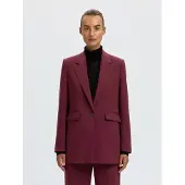 SELECTED WOMEN Damen Blazers Slfrita Ls Relaxed Blazer - Bordeaux - Größe 34