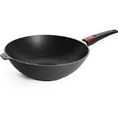 Norbert Woll Woll Diamond Lite Guss-Wok- und Rührpfanne: abnehmbarer Stiel, Alle Herdarten inkl. Induktion, Ø 32 cm, 10 cm hoch, 4.6 Liter