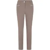 Goldner Stretch-Hose "Kurzgröße Lange Schlupfhose BELLA" Reißverschlusstaschen im VT Rückteil Gesäßtaschen