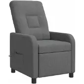 vidaXL Massage Relaxsessel Dunkelgrau Stoff