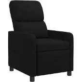 vidaXL Liegesessel Schwarz Stoff