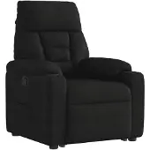 vidaXL Relaxsessel mit Aufstehhilfe Schwarz Mikrofasergewebe