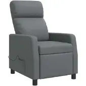 vidaXL Massage Relaxsessel Grau Kunstleder