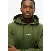 Superdry für Herren. M2014372A Schlichter grüner Kapuzenpullover (XXL), Lässig, Baumwolle