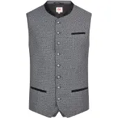 Spieth & Wensky Trachtenweste "Kairo", Herren, Gr. 48, schwarz, Obermaterial: 50% Polyester PES. 50% Baumwolle CO., uni, regular fit, Westen Trachtenweste, mit klassischer Knopfleiste