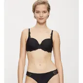 Triumph Bügel-BH "Peony Florale WP", Damen, Gr. 75, Cup E, schwarz, Spitze, Obermaterial: 44% Polyester, 40% Polyamid, 16% Elasthan, unifarben, BHs Bügel-BH, mit Tüll und Spitzendetails