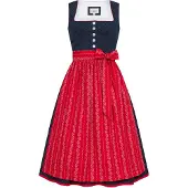 Nübler Dirndl NÜBLER "Midi Dirndl Wörthersee", Damen, Gr. 44, EURO, blau, Obermaterial: 100% Baumwolle CO., Kleider Dirndl, Topseller